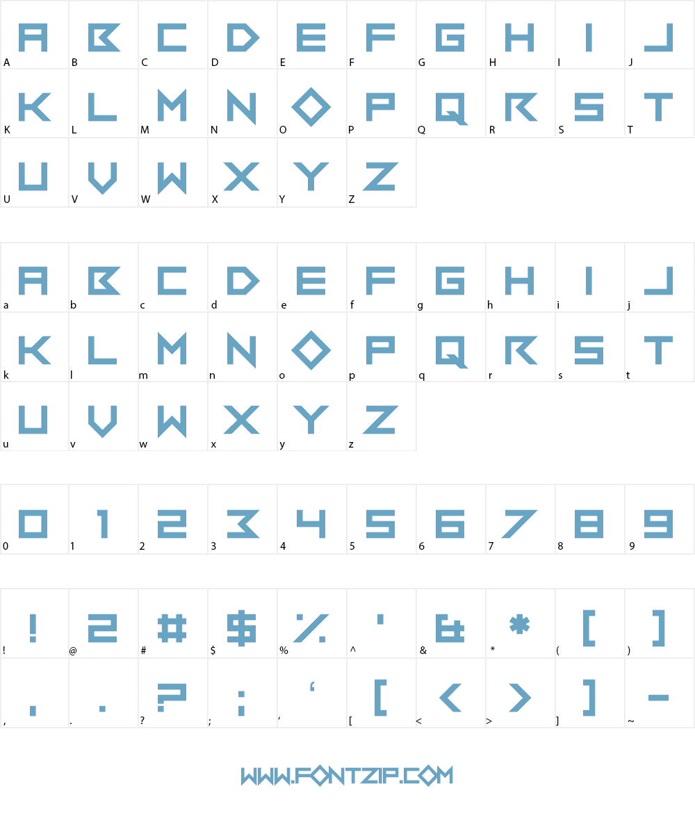 Flob Out a Bork Font Character